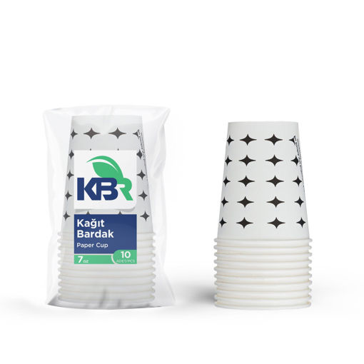 Kbr Kağıt Bardak 10'Lu 8 Oz nin resmi