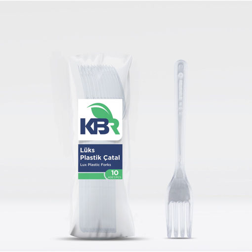 Kbr Plastik Çatal 10'Lu nin resmi