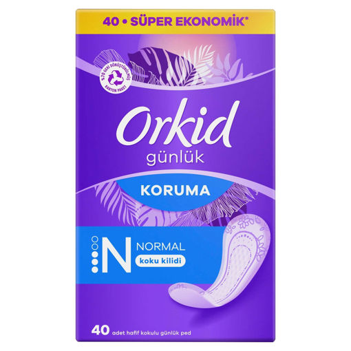 Orkid Günlük Ped Normal Ekonomik Paket 40 Ped nin resmi