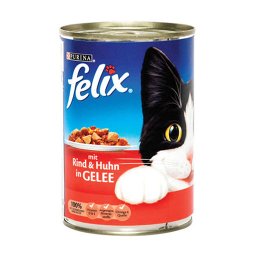 Felix Konserve Sığır Etli Kedi Maması 400 Gr nin resmi