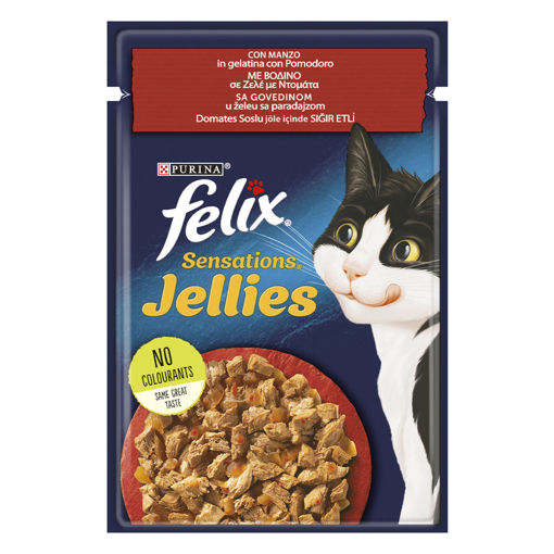 Felix Sensations Siğir Etli Domatesli Pouch 85gr nin resmi