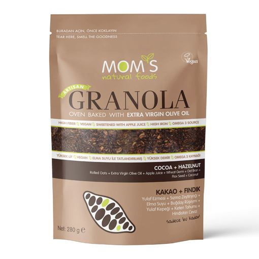 Mom's Kakaolu Fındıklı Granola 280 Gr nin resmi