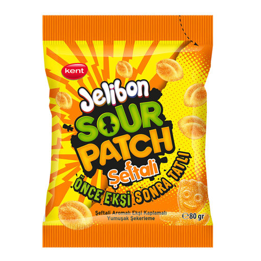 Jelibon Sourpatch Peach 80 Gr nin resmi