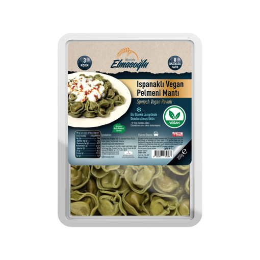 Elmasoğlu Ispanaklı Vegan Pelmeni Mantı 350 Gr nin resmi