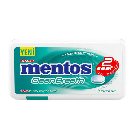 Mentos 2 Saat Clean Yoğun Nane Ferahlığı 21 Gr nin resmi