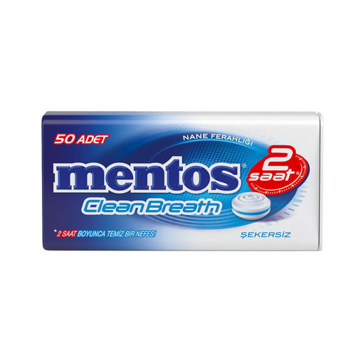 Mentos 2 Saat Clean Breath Nane Aromalı Şeker 35 Gr nin resmi