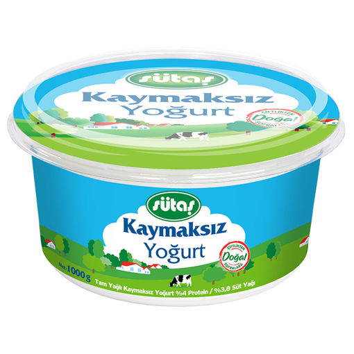 Sütaş Kaymaksız Yoğurt 1000gr nin resmi