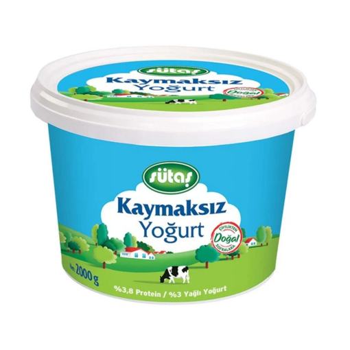 Sütaş Kaymaksiz Yoğurt 2000 Gr nin resmi
