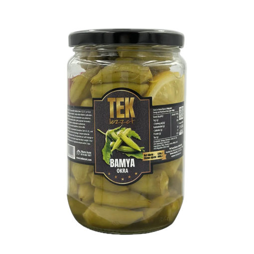 Tek Lezzet Tombul Bamya Kavanoz 530Gr nin resmi