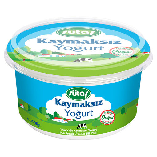 Sütaş Kaymaksız Yoğurt 600 Gr nin resmi