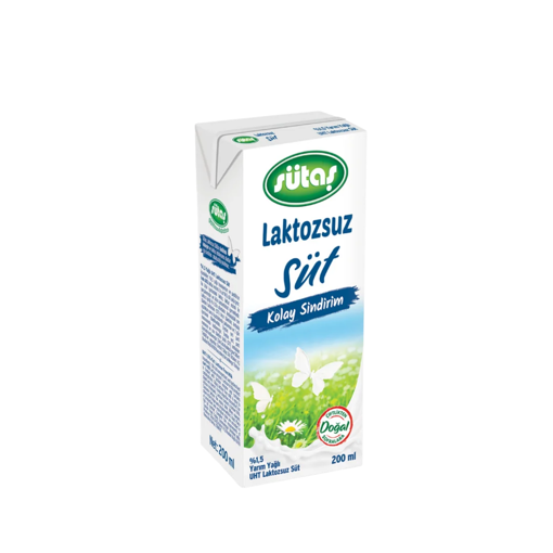 Sütaş Laktozsuz Süt 200 Ml nin resmi