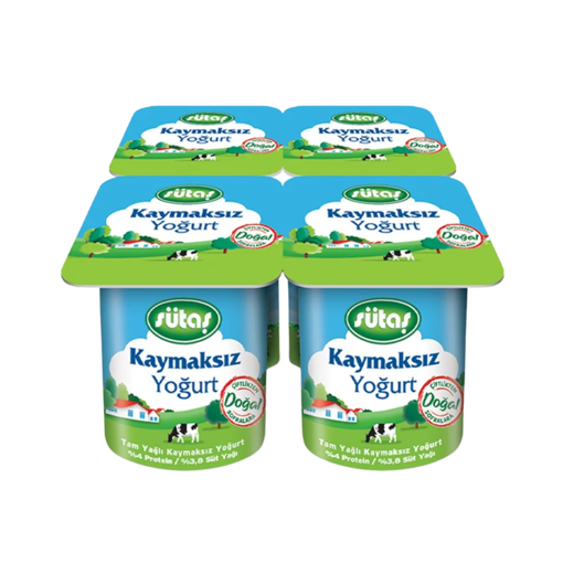Sütaş Kaymaksız Yoğurt 4x125 Gr nin resmi