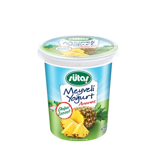 Sütaş Meyveli Yoğurt Ananas 500 Gr nin resmi