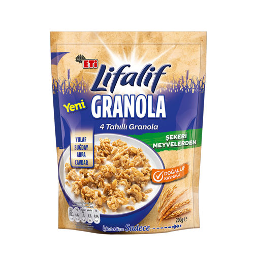Eti Lifalif 4 Tahıllı Granola 200 Gr nin resmi