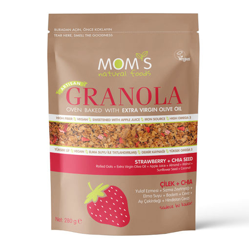 Mom's Çilek Chia Granolao 280 Gr nin resmi