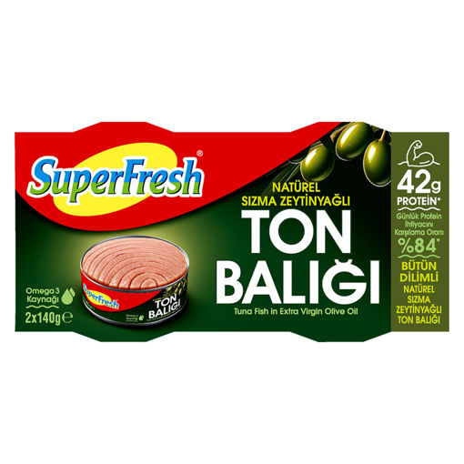 Superfresh Zeytinyağlı Ton Balığı 2x140 Gr nin resmi