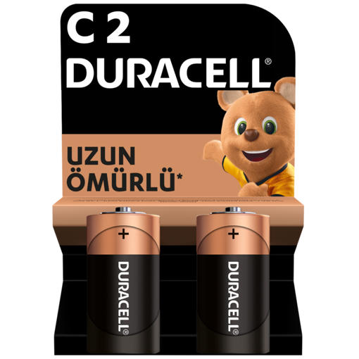 Duracell Alkalin C Piller 2'Li Paket nin resmi