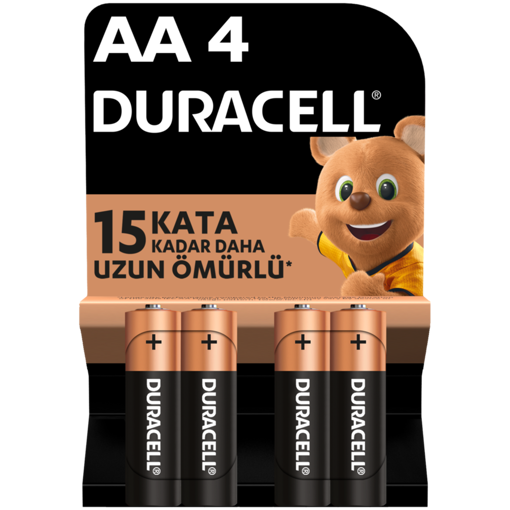 Duracell Alkalin AA Kalem Pil 4'lü Paket nin resmi