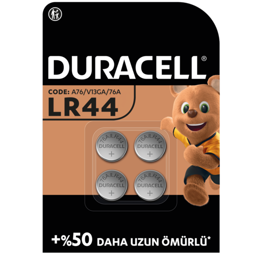 Duracell Özel LR44 Alkalin Düğme Pil 4'lü Paket nin resmi