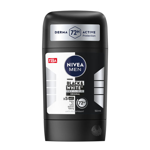 Nivea Stick Black White Orginal Man 50ml nin resmi