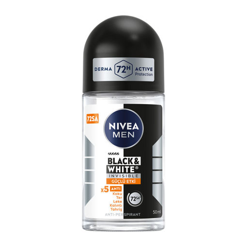 Nivea Men Black And White Güçlü Etki Roll-On 50 Ml nin resmi