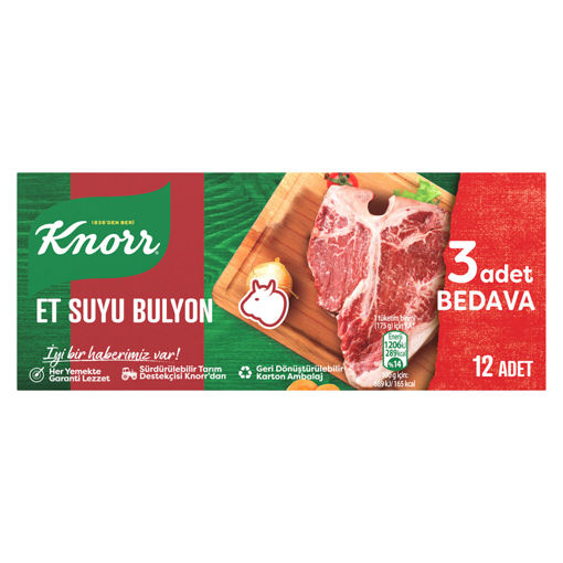 Knorr Et Suyu Bulyon 12 Adet 120 Gr nin resmi