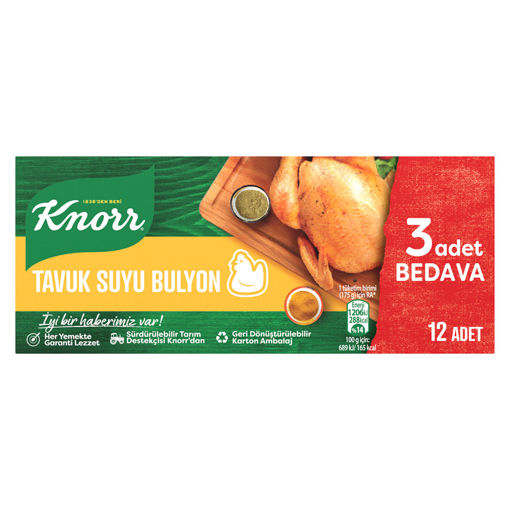Knorr Tavuk Suyu Bulyon 12 Adet 120 Gr nin resmi