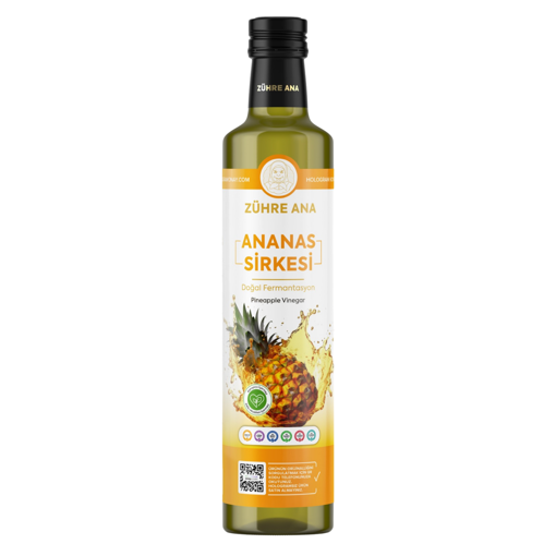 Zühre Ana Ananas Sirkesi Doğal Fermantasyon 500 Ml nin resmi