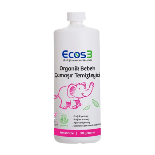 Ecos3 Organik Bebek Çamaşır Deterjanı 1000 Ml nin resmi