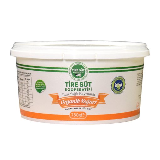 Tire Süt Organik Kaymaklı Yoğurt 750 Gr nin resmi