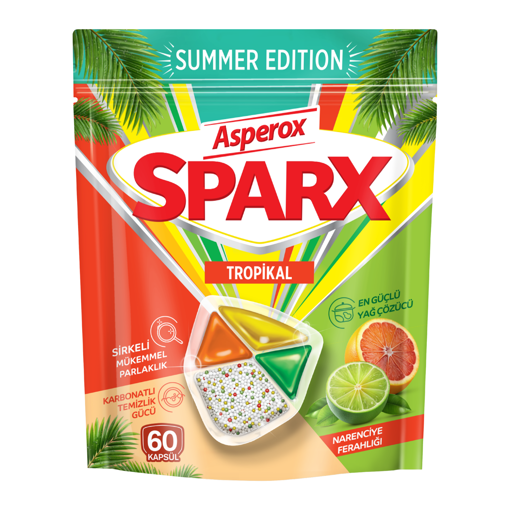 Asperox Sparx Tropikal Bulaşık Makinesi Kapsülü 60'lı nin resmi