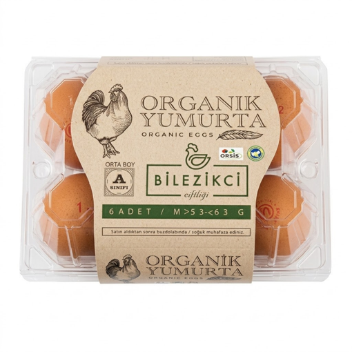 Bilezikçi Çiftliği Yumurta Organik 6'lı 53-63gr nin resmi