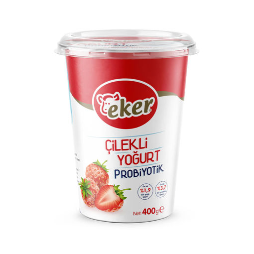 Eker Çilekli Probiyotik Yoğurt 400 Gr nin resmi