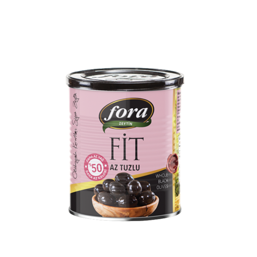 Fora Fit Az Yağlı Az Tuzlu Siyah Zeytin 430 Gr nin resmi