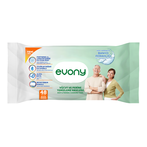 Evony Vücut Temizlik Havlusu 48Li nin resmi