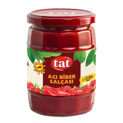 Tat Acı Biber Salçası Cam 550 Gr nin resmi