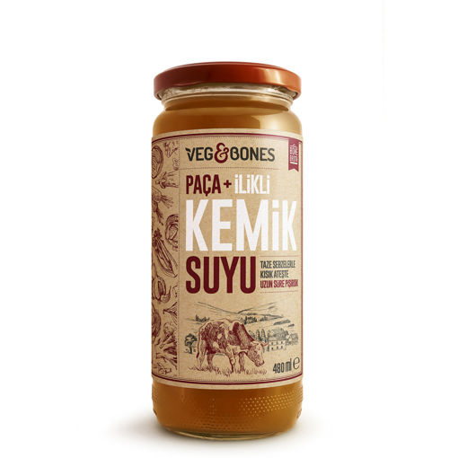 Veg&Bones Paça + İlikli Kemik Suyu 480 Ml nin resmi