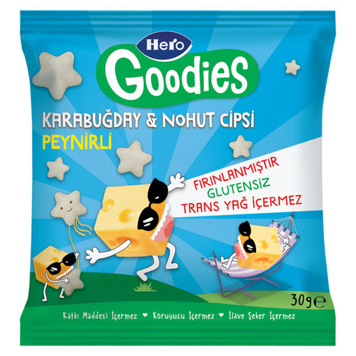 Hero Goodies Peynirli Karabuğday Nohut Cipsi 30 Gr nin resmi