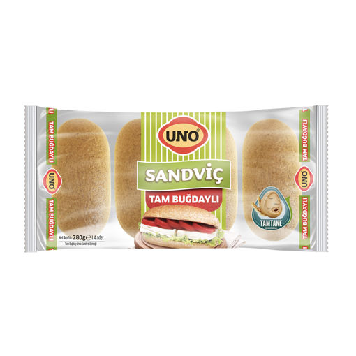 Uno Tam Buğday Unlu Sandviç Ekmeği 280 Gr nin resmi
