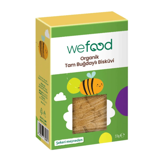 Wefood Kids Organik Tam Buğday Bisküvi 55 Gr nin resmi