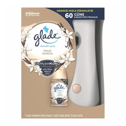 Glade Oda Kokusu Otomatik Sprey Cihaz Ve Yedek İpeksi Vanilya 269 Ml nin resmi