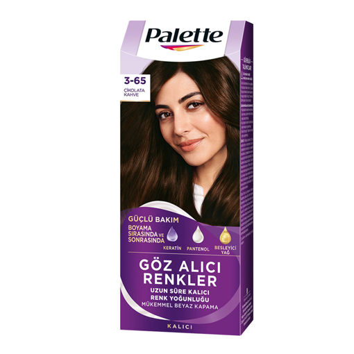 Palette Göz Alıcı Renkler Saç Boyası 3-65 Çikolata Kahve nin resmi