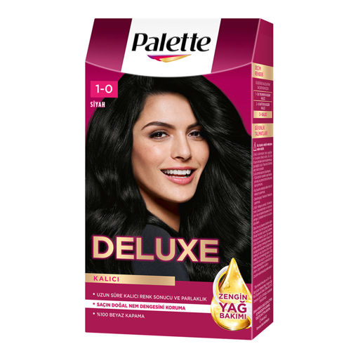 Palette Deluxe Saç Boyası 1-0 Siyah nin resmi