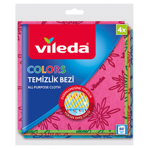 Vileda Colors Renkli Bez 4'lü nin resmi