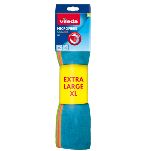 Vileda Mikrofiber Colors XL Çok Amaçlı Temizlik Bezi 4'lü Paket nin resmi