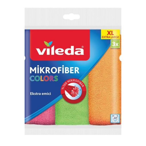 Vileda Mikrofiber Colors 3 Lü Paket nin resmi