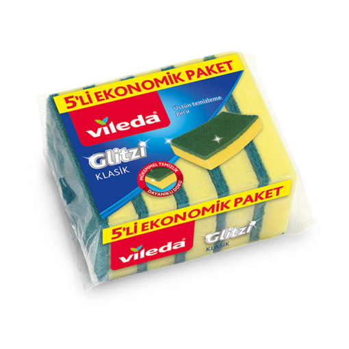 Vileda Yeşil Düz Sünger 5'li Paket nin resmi