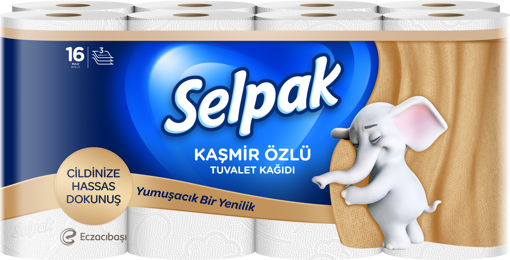 Selpak Tuvalet Kağıdı 16lı Extra Kaşmir Katkılı nin resmi