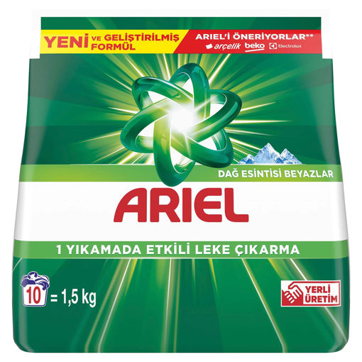 Ariel Dağ Esintisi 1,5 Kg AquaPudra Toz Çamaşır Deterjanı nin resmi