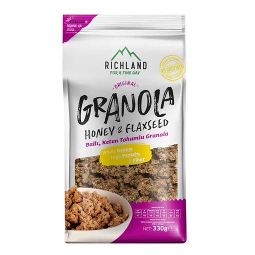 Rıchland Granola Yulaflı Ballı ve Keten Tohumu 330 Gr nin resmi